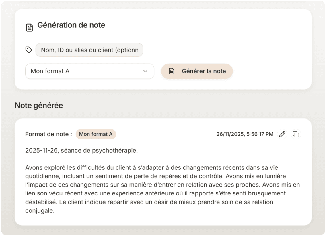 2. Akompa prepares the note using AI